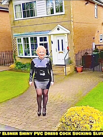 Shiny PVC Skirt Stocking High Heel Slut