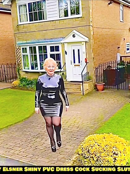 Shiny PVC Skirt Stocking High Heel Slut