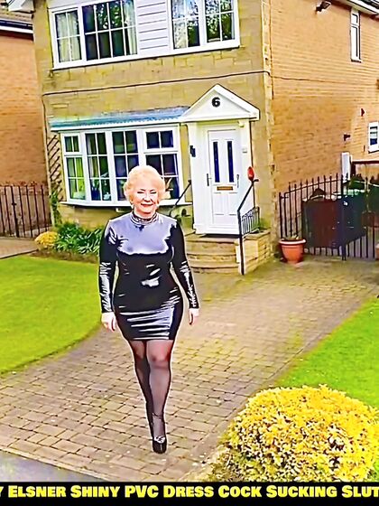 Shiny PVC Skirt Stocking High Heel Slut
