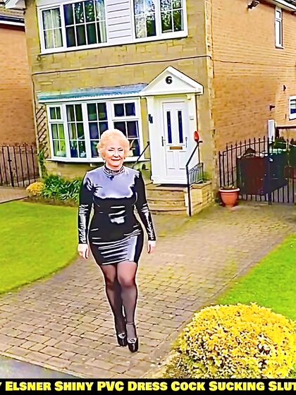 Shiny PVC Skirt Stocking High Heel Slut