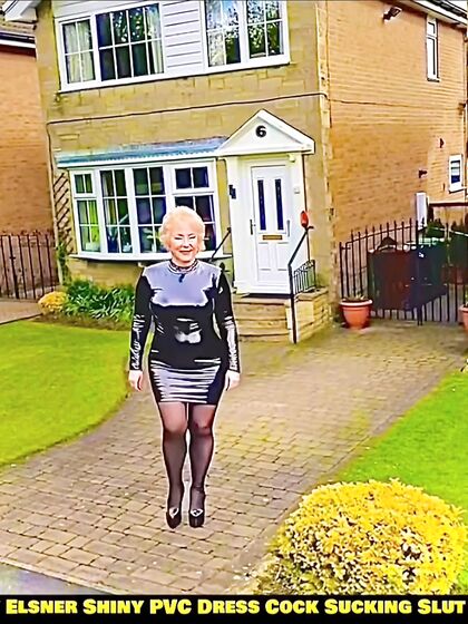 Shiny PVC Skirt Stocking High Heel Slut