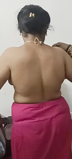 Lovely wife bare back