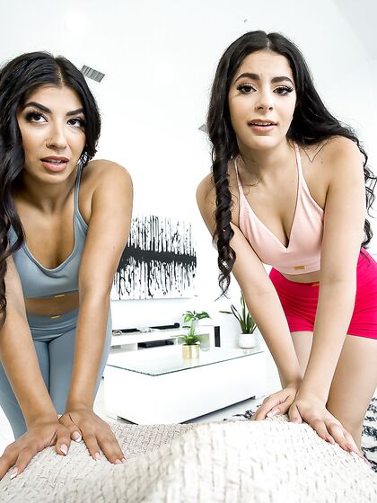 Angel Gostosa And Jasmine Sherni Share Thick Throbbing Cock In POV