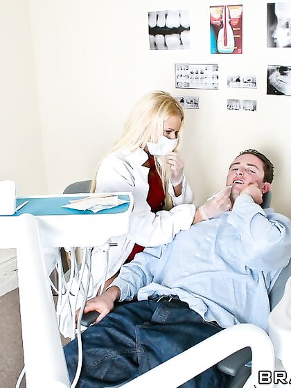 Riley Evans Is A Dentist Who Loves To Try Patient Dick By Her Teeth And Wet Pussy