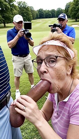 Golf Course Slut Cathy Filmed Sucking Off Cock on Fairway i