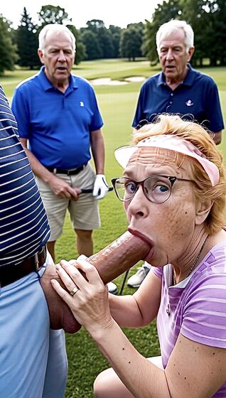 Golf Course Slut Cathy Filmed Sucking Off Cock on Fairway i
