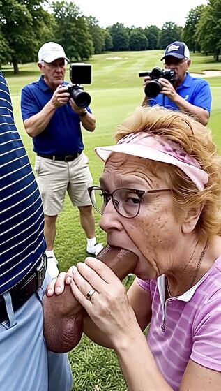 Golf Course Slut Cathy Filmed Sucking Off Cock on Fairway i