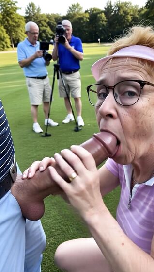 Golf Course Slut Cathy Filmed Sucking Off Cock on Fairway i