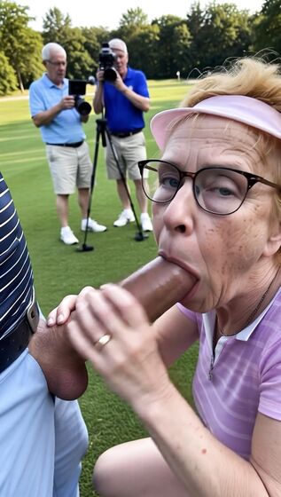Golf Course Slut Cathy Filmed Sucking Off Cock on Fairway i
