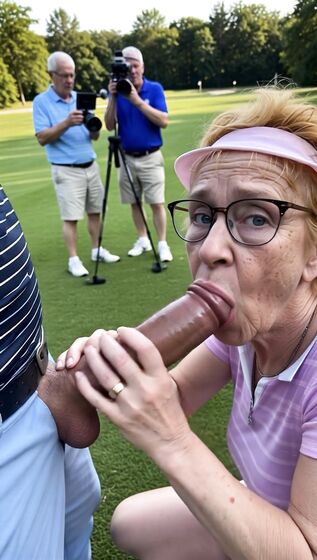 Golf Course Slut Cathy Filmed Sucking Off Cock on Fairway i