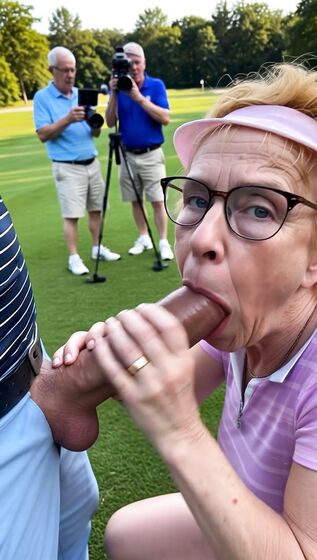 Golf Course Slut Cathy Filmed Sucking Off Cock on Fairway i