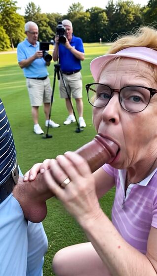 Golf Course Slut Cathy Filmed Sucking Off Cock on Fairway i