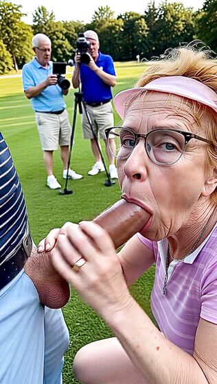 Golf Course Slut Cathy Filmed Sucking Off Cock on Fairway i