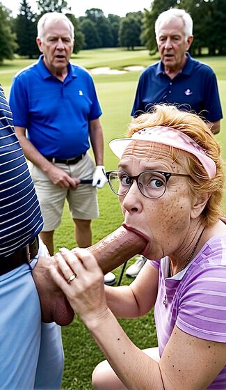 Golf Course Slut Cathy Filmed Sucking Off Cock on Fairway h