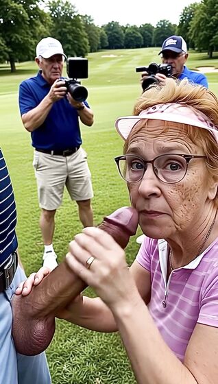 Golf Course Slut Cathy Filmed Sucking Off Cock on Fairway h