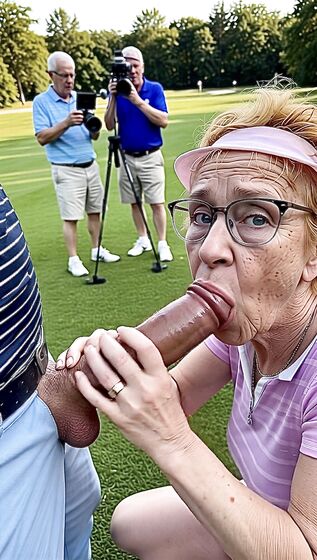 Golf Course Slut Cathy Filmed Sucking Off Cock on Fairway h