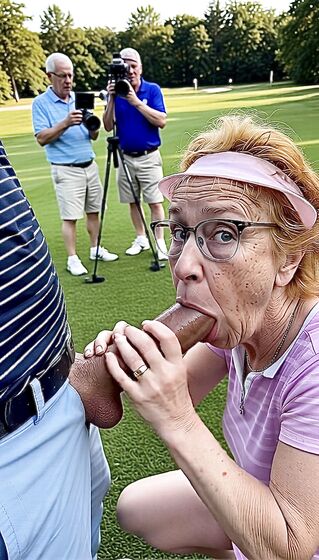 Golf Course Slut Cathy Filmed Sucking Off Cock on Fairway h