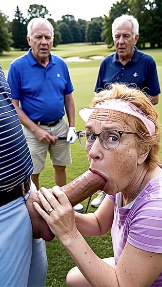 Golf Course Slut Cathy Filmed Sucking Off Cock on Fairway h