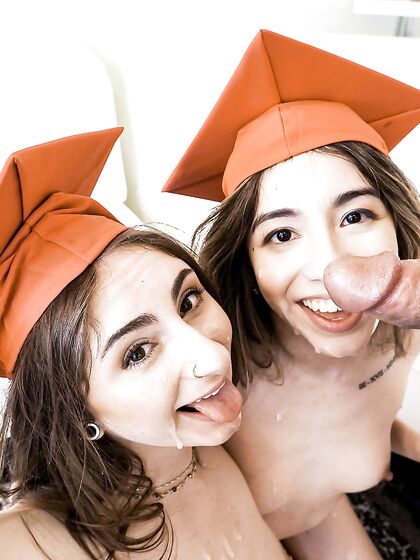 Penelope Kay And Camila Cream Get Fucked Right After Their Graduation