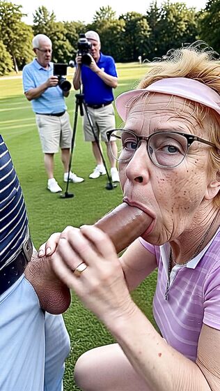Golf Course Slut Cathy Filmed Sucking Off Cock in a Rough b