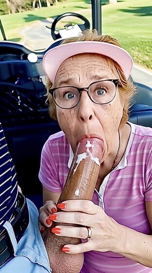 Golf Course Slut Cathy Filmed Blowjob Gets Cum in Her Mouth