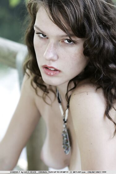 Lovely Girl Sandra F With Juicy Tanlined Tits And Shaved Pussy Is Naked In The Open Air