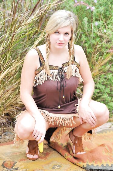 Juicy Breasted Blonde Danielle FTV In Braids Strips Naked In The Open Air photos (Danielle Delaunay)