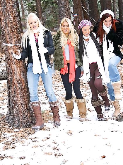 Hot Jayden Cole And Her Lesbian Friends Are Not Afraid Of Cold Having Orgy On A Winter Day photos (Alyssa Reece, Clara G, Lux Kassidy)