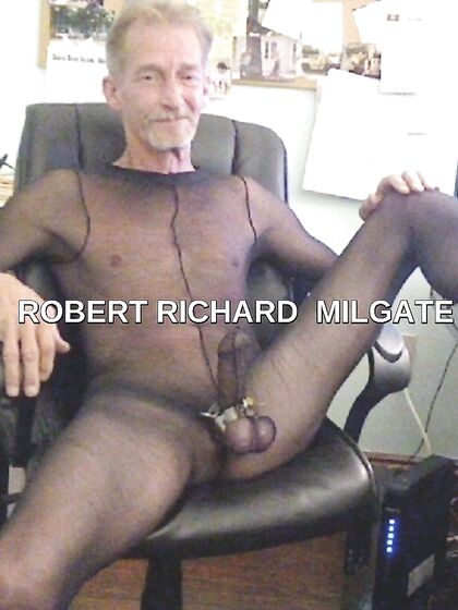 ROBERT RICHARD MILGATE SHEER BLACK  BODYSTOCKING AND HEELS