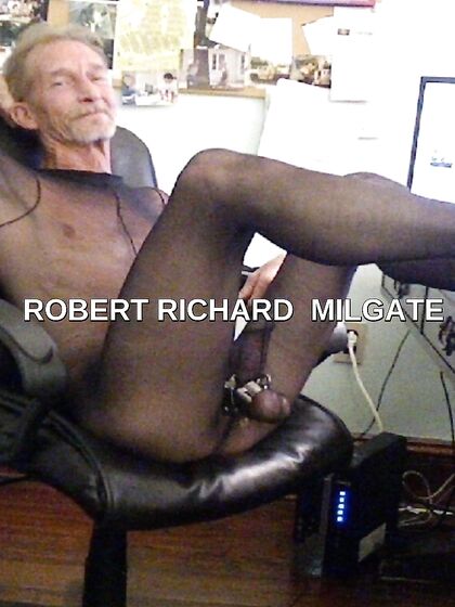 ROBERT RICHARD MILGATE SHEER BLACK  BODYSTOCKING AND HEELS
