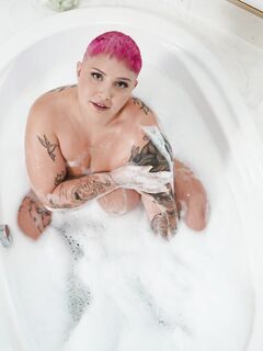 Pink-haired Plumper Jadynn Stone Sucks And Tit Fucks Firm Cock Before Getting Laid