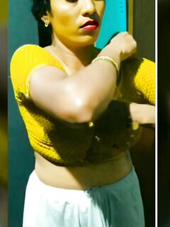 With out saree bhabhi boob