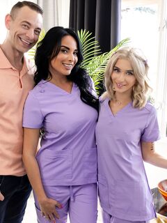 Pretty Ladies Anissa Kate And Emma Rosie Share Thick Throbbing Cock