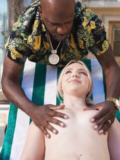 BBC-loving Blondie Britt Blair Gets Fucked Inside And Outside The House