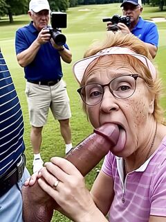 Golf Course Slut Cathy Filmed Sucking Off Cock in a Rough c