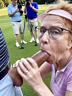 Golf Course Slut Cathy Filmed Sucking Off Cock in a Rough b