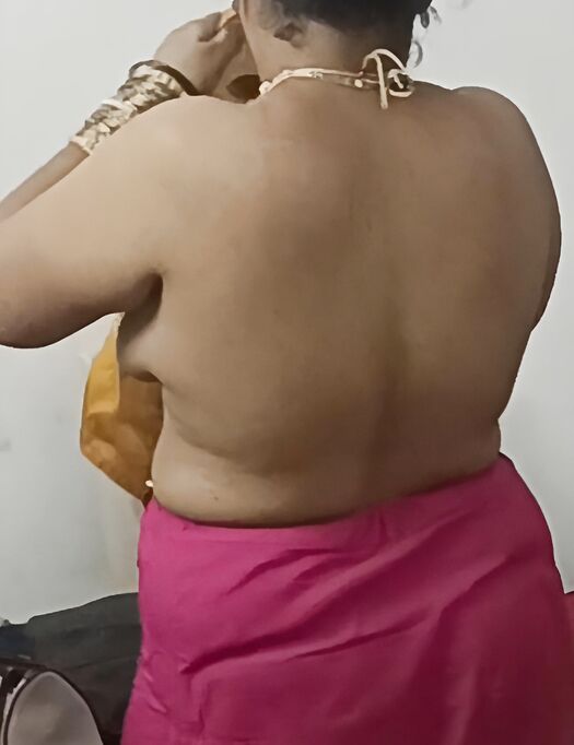 Lovely wife bare back