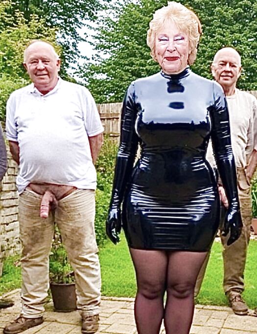 Shiny PVC Dress High Heels Porn Slut Outdoors