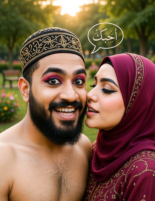 Beautiful Hijabi Arab Girl with Abdur Rahman