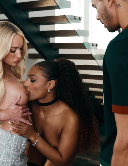 Rhae Woods And Meagan Moore Share Giant Black Cock