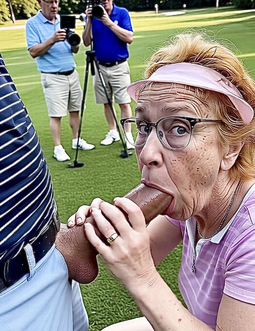Golf Course Slut Cathy Filmed Sucking Off Cock on Fairway i