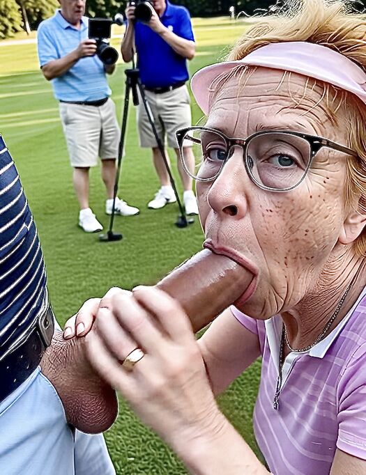 Golf Course Slut Cathy Filmed Sucking Off Cock in a Rough b