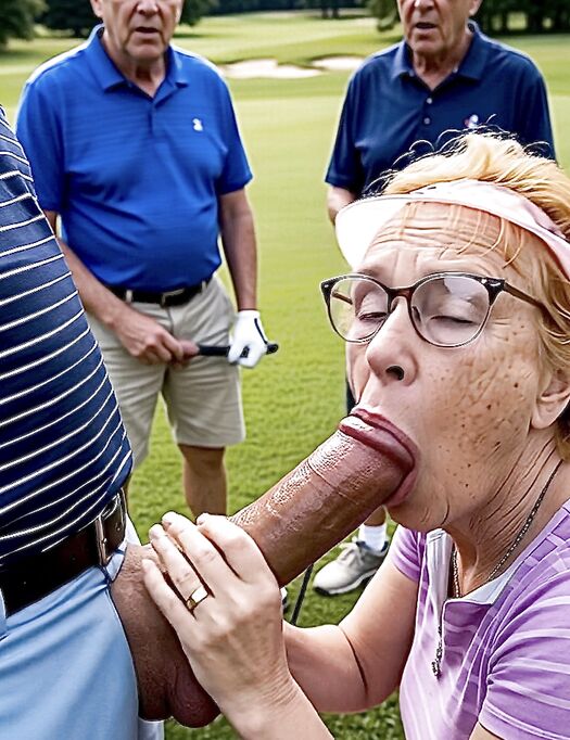 Golf Course Slut Cathy Filmed Sucking Off Cock in a Rough a