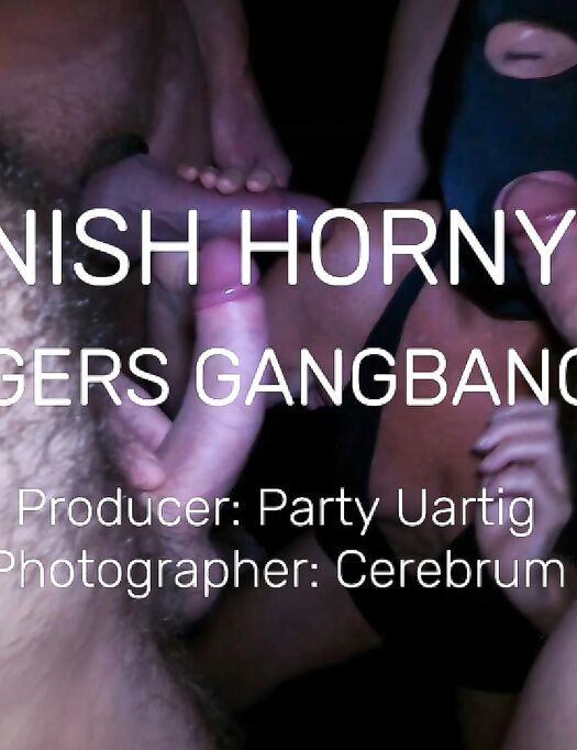 Danish swinger Horny Red in gangbang party