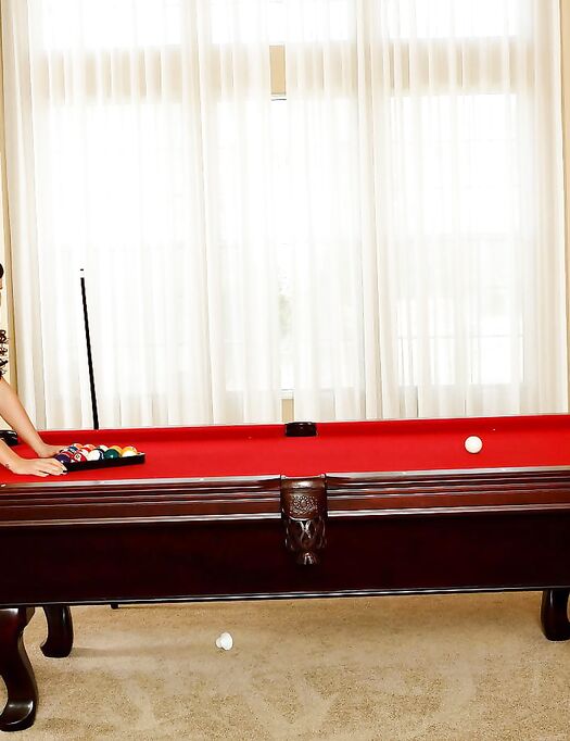Chanel Preston And Destiny Dixon Get On The Pool Table And Make Lesbian Love There